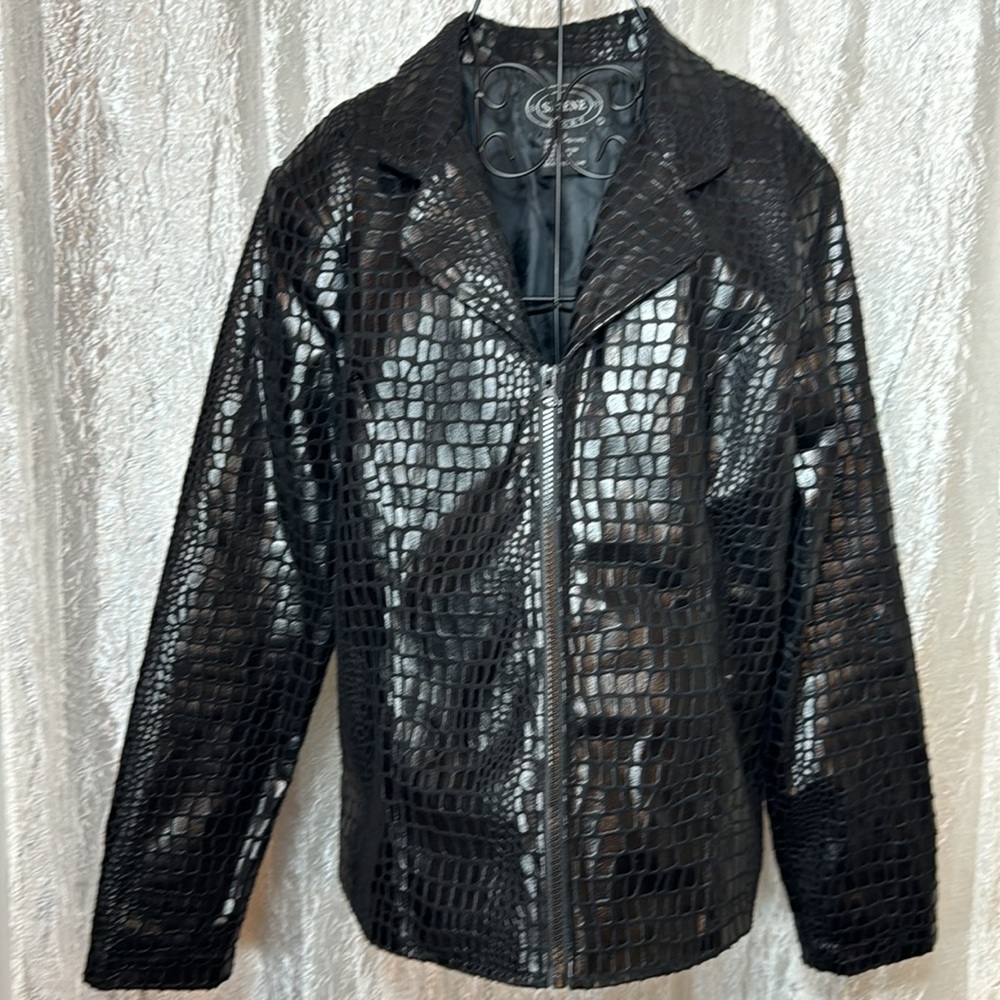 SELENE SPORT leather look blazer/jacket